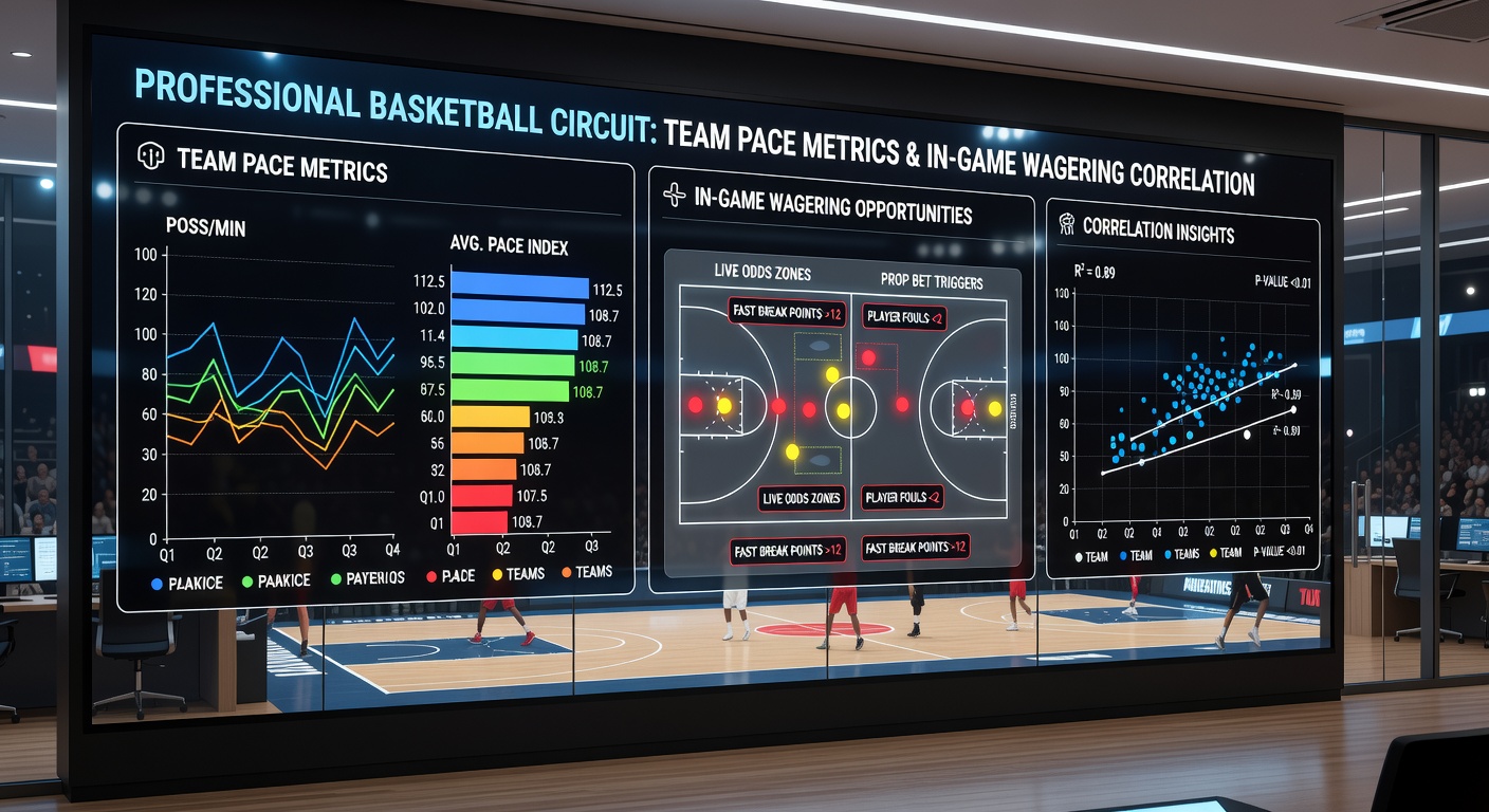 Close-up of a basketball scoreboard and betting terminal displaying live odds during a fast-paced professional match